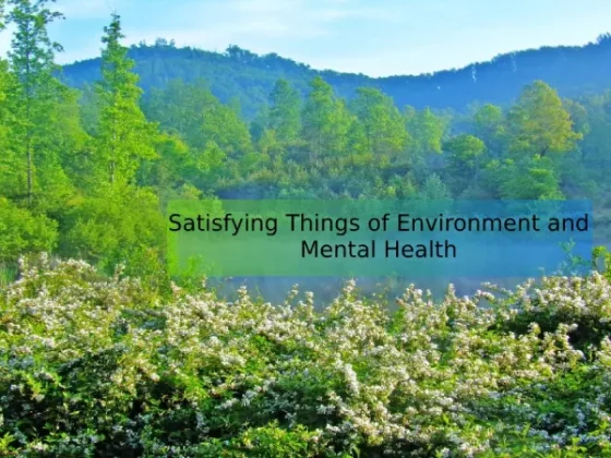 Satisfying Things of Environment and Mental Health