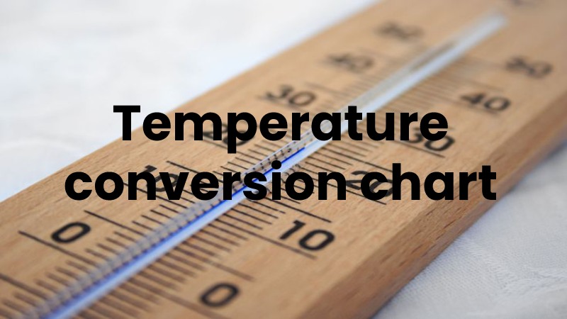 Temperature conversion chart