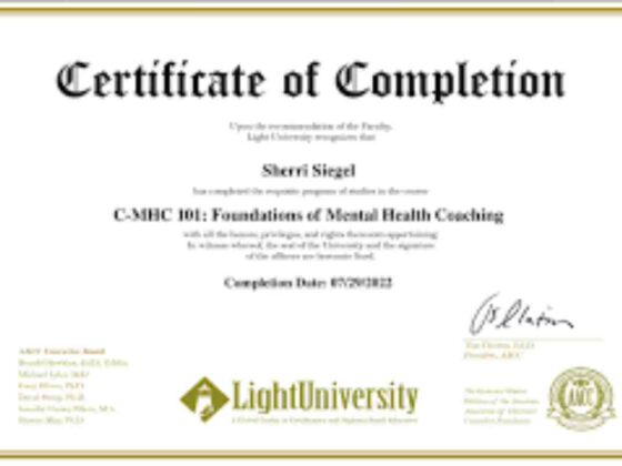 mental health coach certification